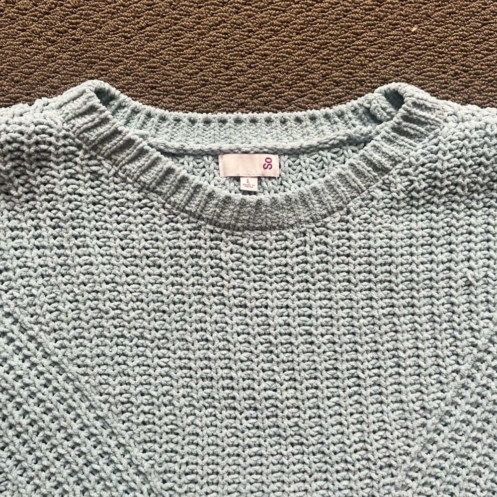 SO Soft Blue Knit Pullover
